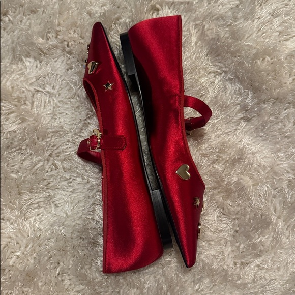 Karl Lagerfeld Veyda Pointed Toe Red Mary Jane - Picture 9 of 11